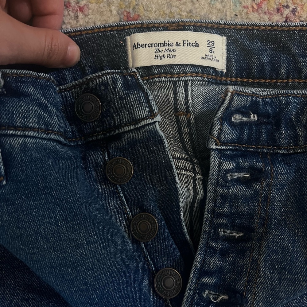 Abercrombie high rise mom jeans